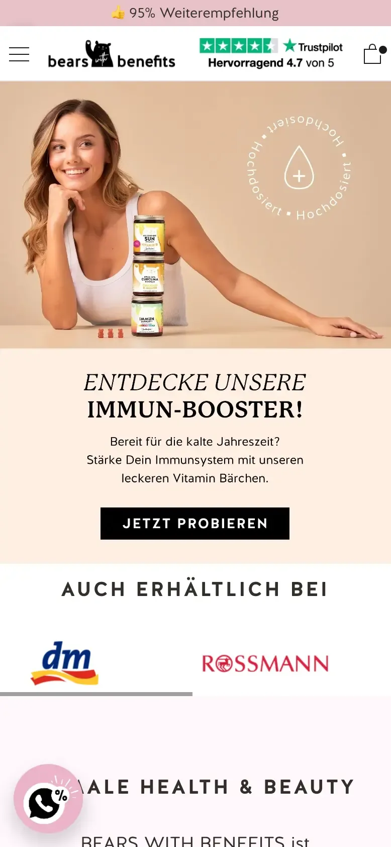BEARS WITH BENEFITS Partnerprogramm mobile