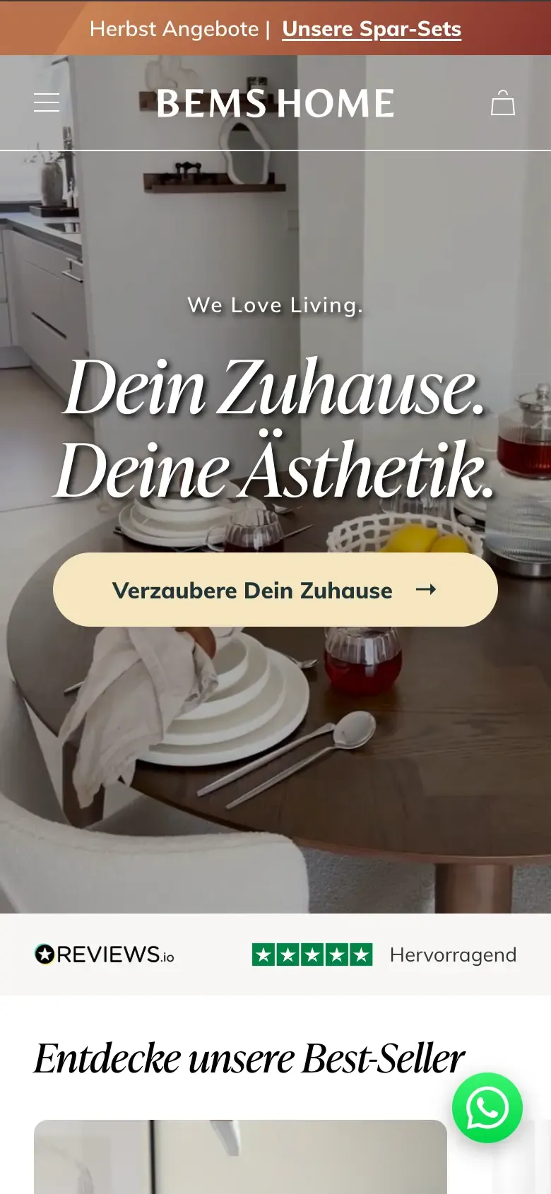Bems Home Partnerprogramm mobile
