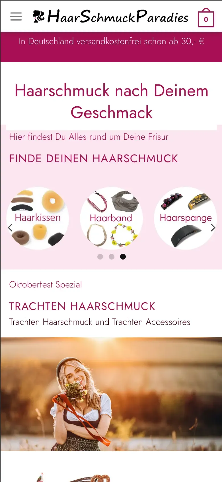 Haarschmuckparadies Partnerprogramm mobile