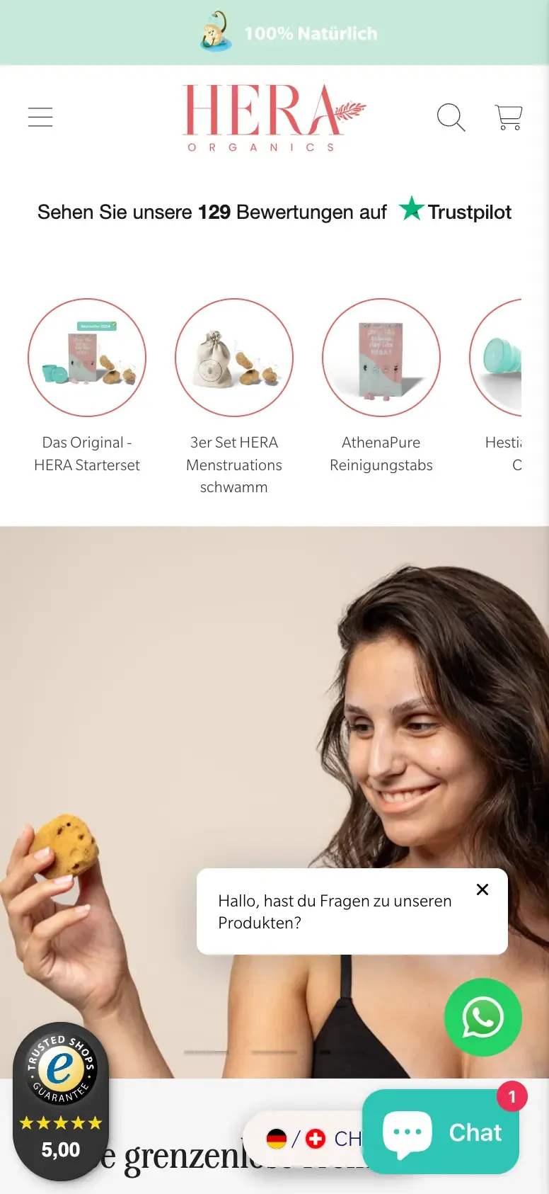 Hera Organics Partnerprogramm mobile