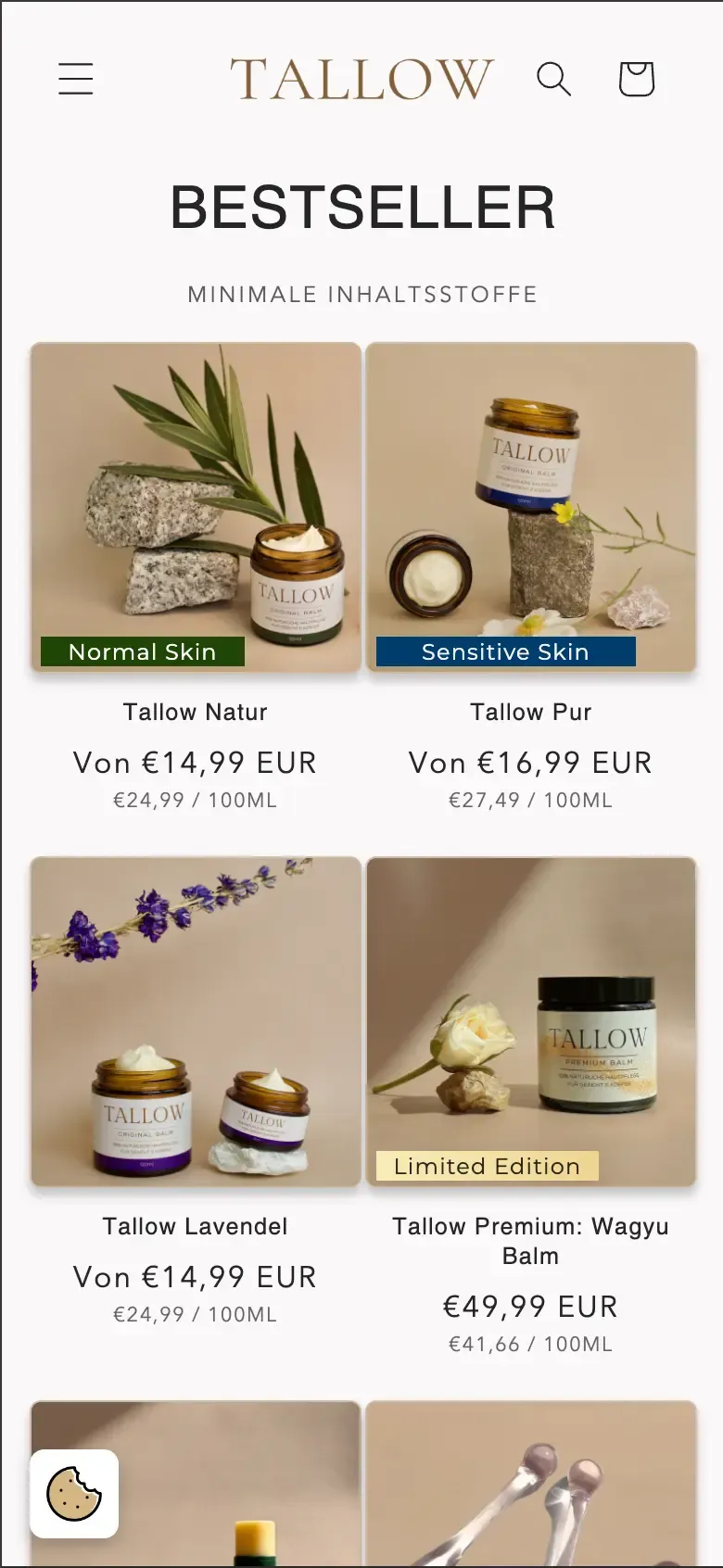 Tallow Partnerprogramm mobile