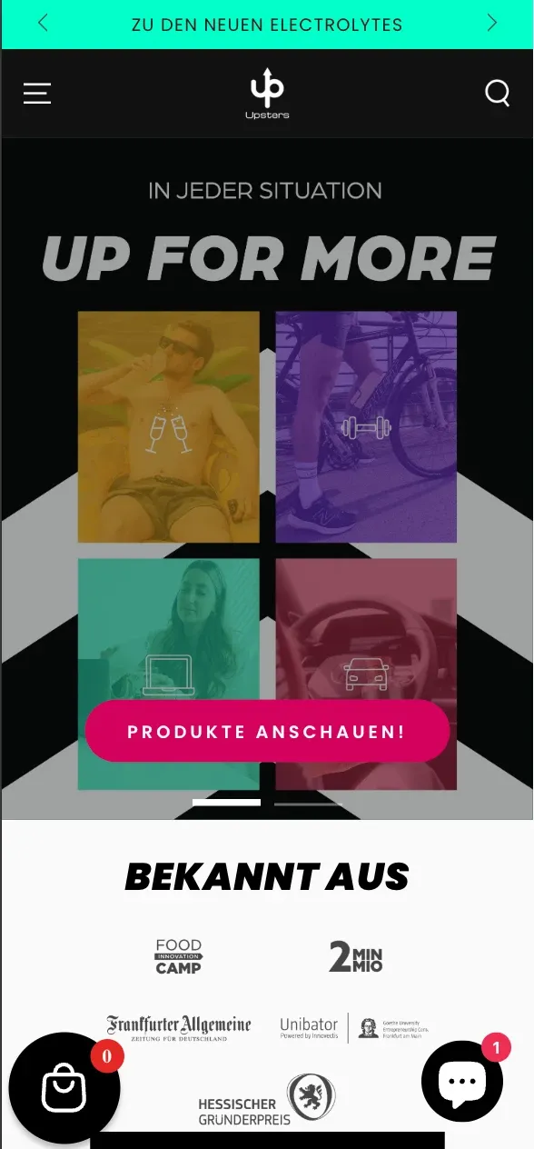 Upsters Partnerprogramm mobile