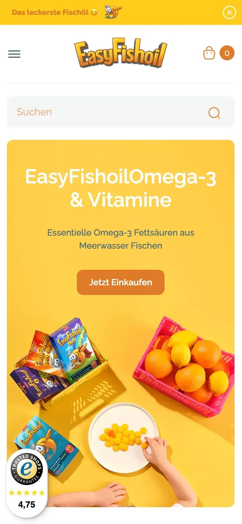 EasyFishOil Partnerprogramm mobile
