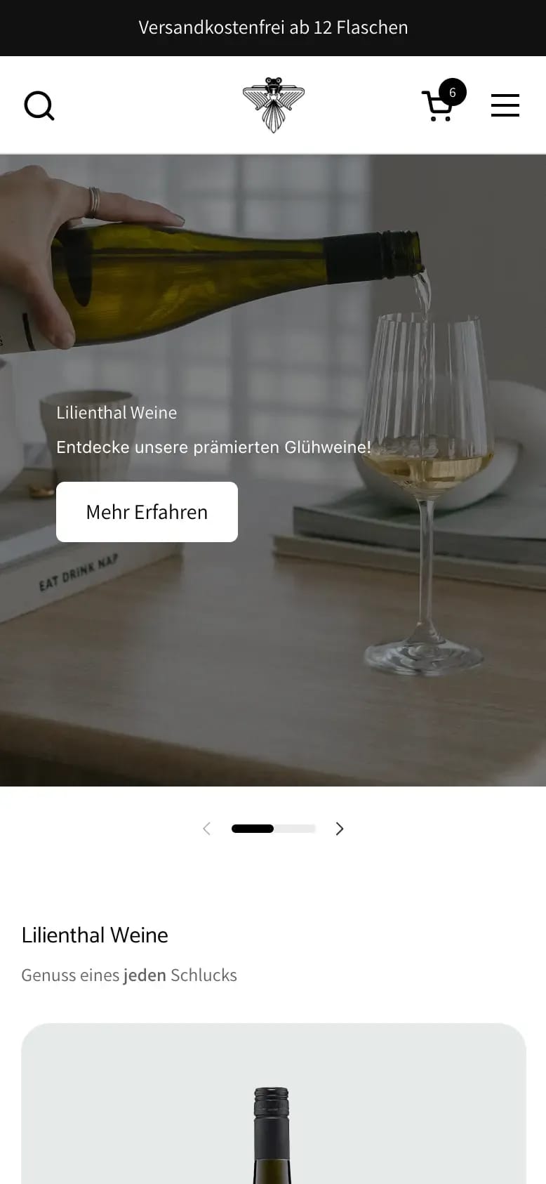 Lilienthal Weine & Cosmetics Partnerprogramm mobile