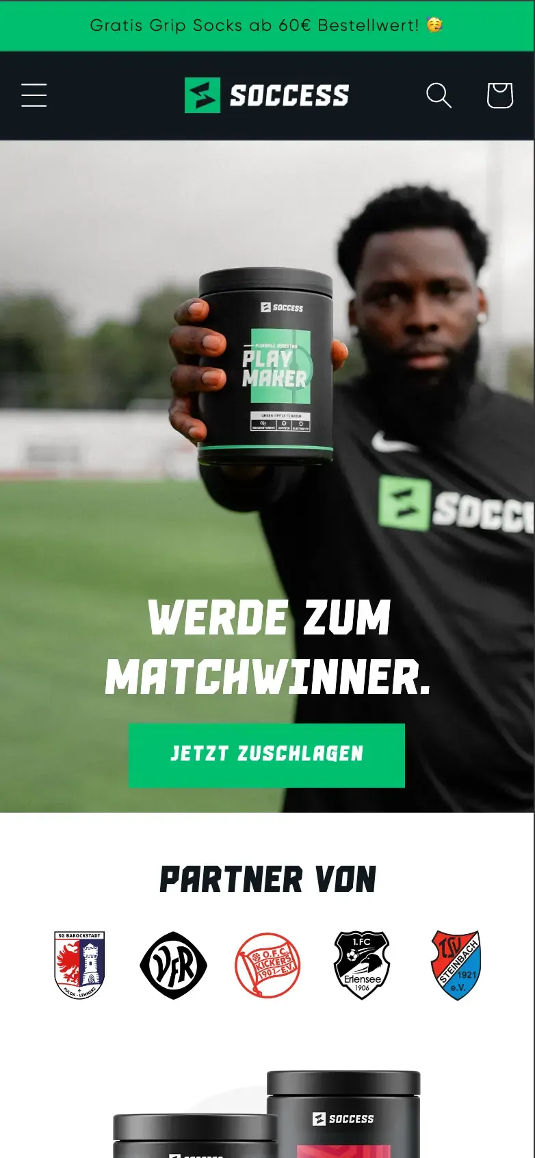 Soccess Partnerprogramm mobile