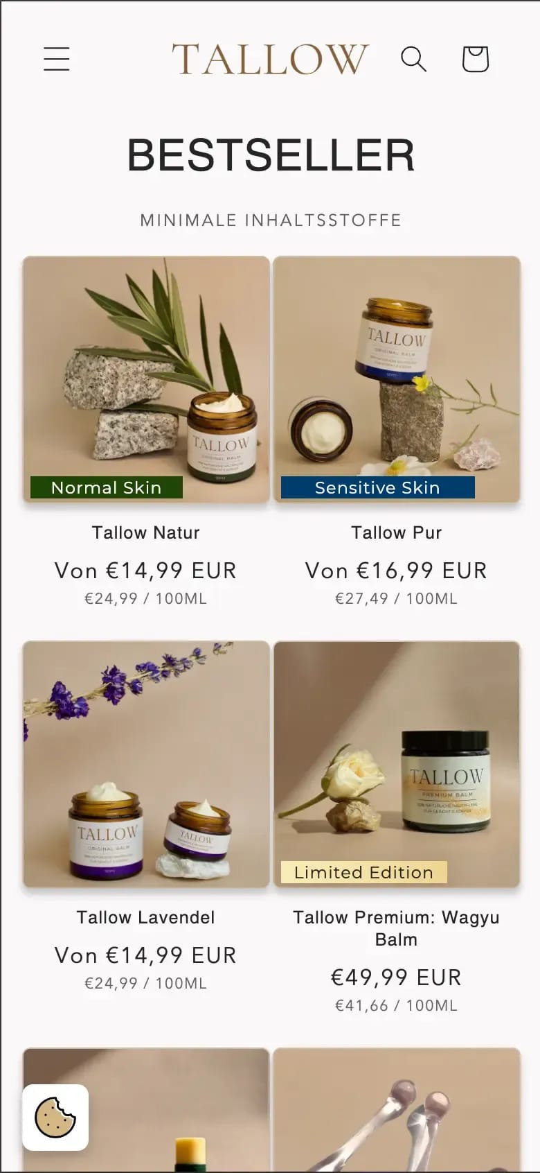 Tallow Partnerprogramm mobile