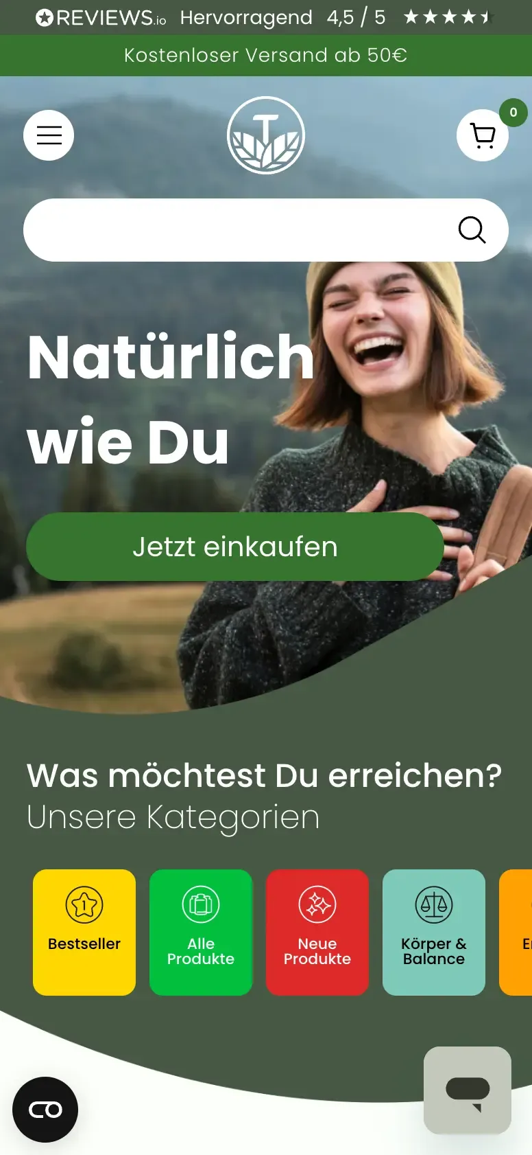 True Nature Partnerprogramm mobile